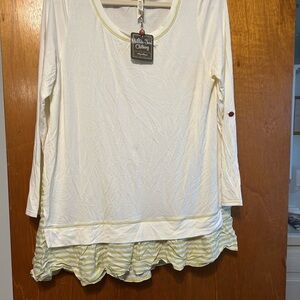 Matilda Jane White and Cream Women's Top